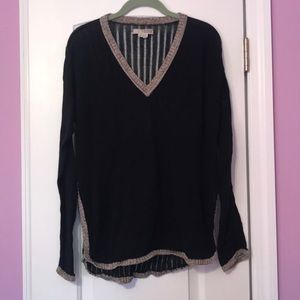 Label + Thread sweater black brown ribbed medium